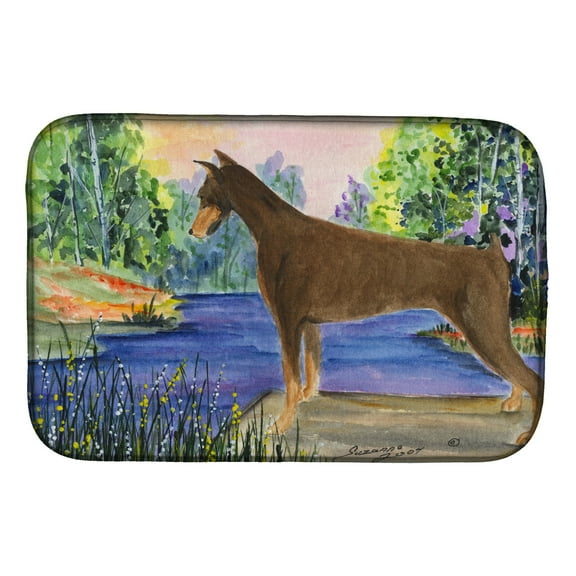Doberman Dish Drying Mat