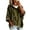 Dark Green, variant on Zijinkuiwen Women Velvet 3/4 Sleeve Pullover Hoodie with Drawstring Kangaroo Pocket Oversized Loose Fit for Everyday Daily Casual Outfit,L