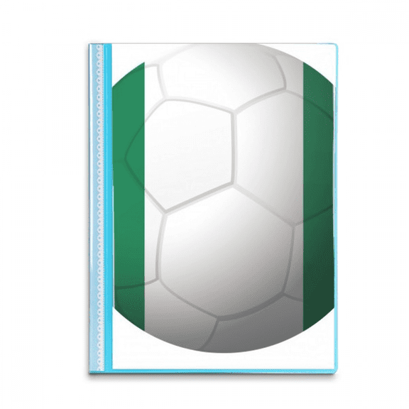 Nigeria National Flag Soccer Football Book Sheet Protectors Portfolio Binder Folder