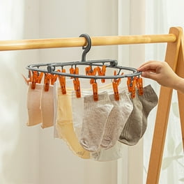 SUTENG Laundry Hanger Drying Rack Foldable Clip and Drip Hanger with 32 Pins Clothes Drying Rack Sock Hanger for Drying Towels Bras Baby Clothes Plastic Laundry Sock Drying Hanger Walmart
