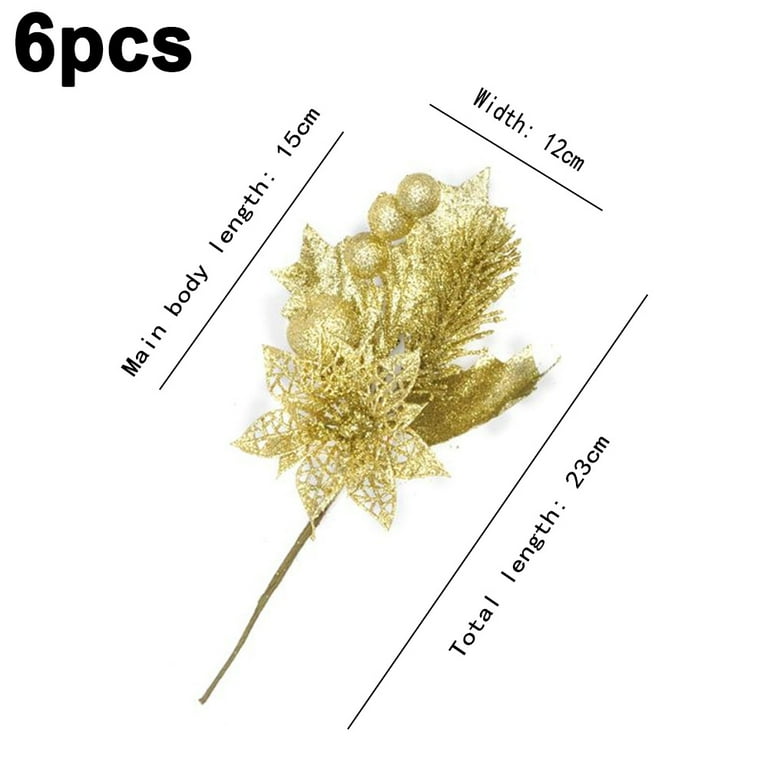 Christmas Craft Embellishments: Poinsettia Bloom - 6pk Christmas Craft Embellishments: Poinsettia Bloom - 6pk