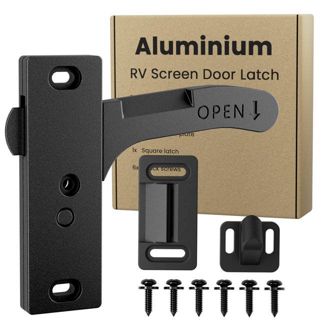 Kit de pestillo para puerta mosquitera de RV de aluminio Safoner, manija derecha