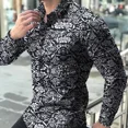 thumbnail image 4 of Camisas De Manga Larga Con De Flores 3d Casual Hombre, 4 of 5