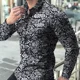 thumbnail image 4 of Camisas De Manga Larga Con De Flores 3d Casual Hombre, 4 of 5