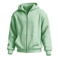 thumbnail image 5 of Tmtolofot Waffle Knit Hoodies for Men Full Zip Hooded Sweatshirts with Pockets Loose Ribbed Pullover Tops Casual Athletic Cardigan Outdoor Workout Loungewear Green XXXXL, 5 of 8