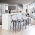 Changjie 30 Inches Stools Counter Height Stools with Back Modern