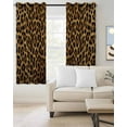 thumbnail image 3 of Blackout Curtains for Bedroom, Brown Leopard Print Room Darkening Window Drapes for Living Room, Classic Abstract Animal Patterned Thermal Insulated Grommet Curtains, 42x84 inch, 2 Panels, 3 of 9