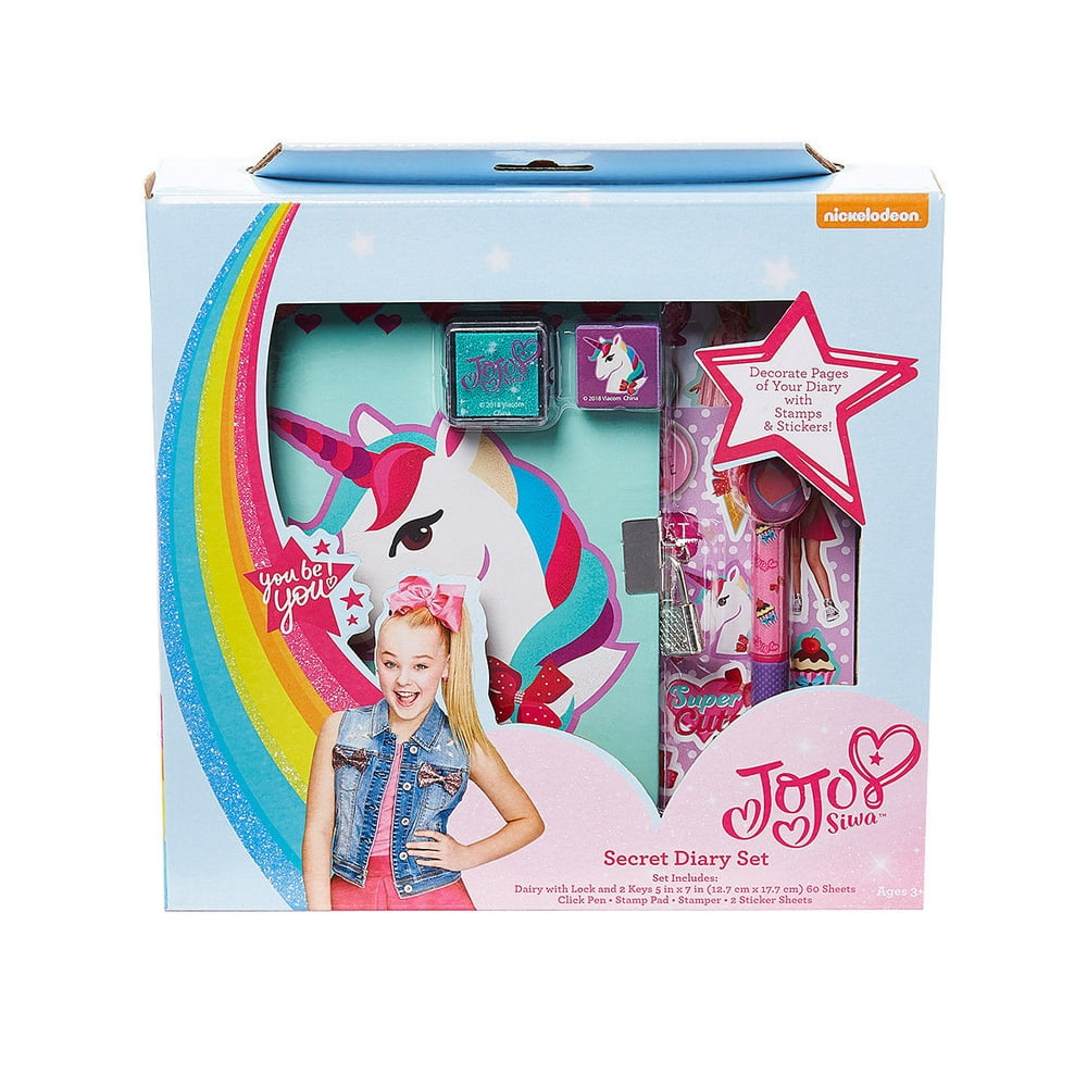 jojo siwa jojo siwa unicorn diary with lock and key for
