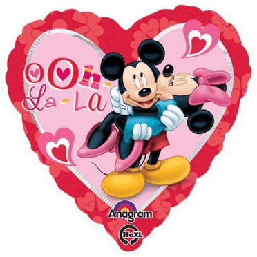 18 inch MICKEY & MINNIE HEART •  Foil Mylar Balloon • Party Supplies Decorations
