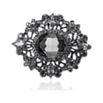 thumbnail image 1 of Broche ovalado de filigrana de cristal marquesa elegante clásico para banquetes, 1 of 5
