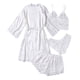 thumbnail image 4 of Batas de mujer de talla grande, lencería de seda, bata de baño de satén, conjunto de cuatro piezas, pijamas para dormir, pijamas para mujer, 4 of 9