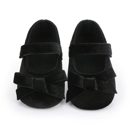 

BTJX Toddler Kids Girls Soild Colour Bowknot Princress Shoes Soft Sole The Floor Barefoot Non Slip First Walkers Prewalker Shoes