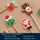 thumbnail image 4 of Gold 6cm Cucharas navideñas, cuchara agitadora de acero inoxidable, cuchara de té, cuchara de café con colgante navideño para decoración de vajilla de fiesta de Navidad, 6 unidade, 4 of 5