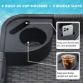 thumbnail image 5 of INTER HUT Floating Tray for Pool, Wicker Floating Serving Tray, Drink Tray, Snack Tray for Swimming Pool Floats, Gray, 5 of 9