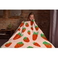 thumbnail image 5 of Pink Strawberry Flannel Blanket, All Season Soft Cozy Plush Bed Throw fit Bedroom Living Room Sofa Couch Bedding Office Cinema Farmhouse Beach Yoga Travel 30"x40" for Newborn Baby, 5 of 6