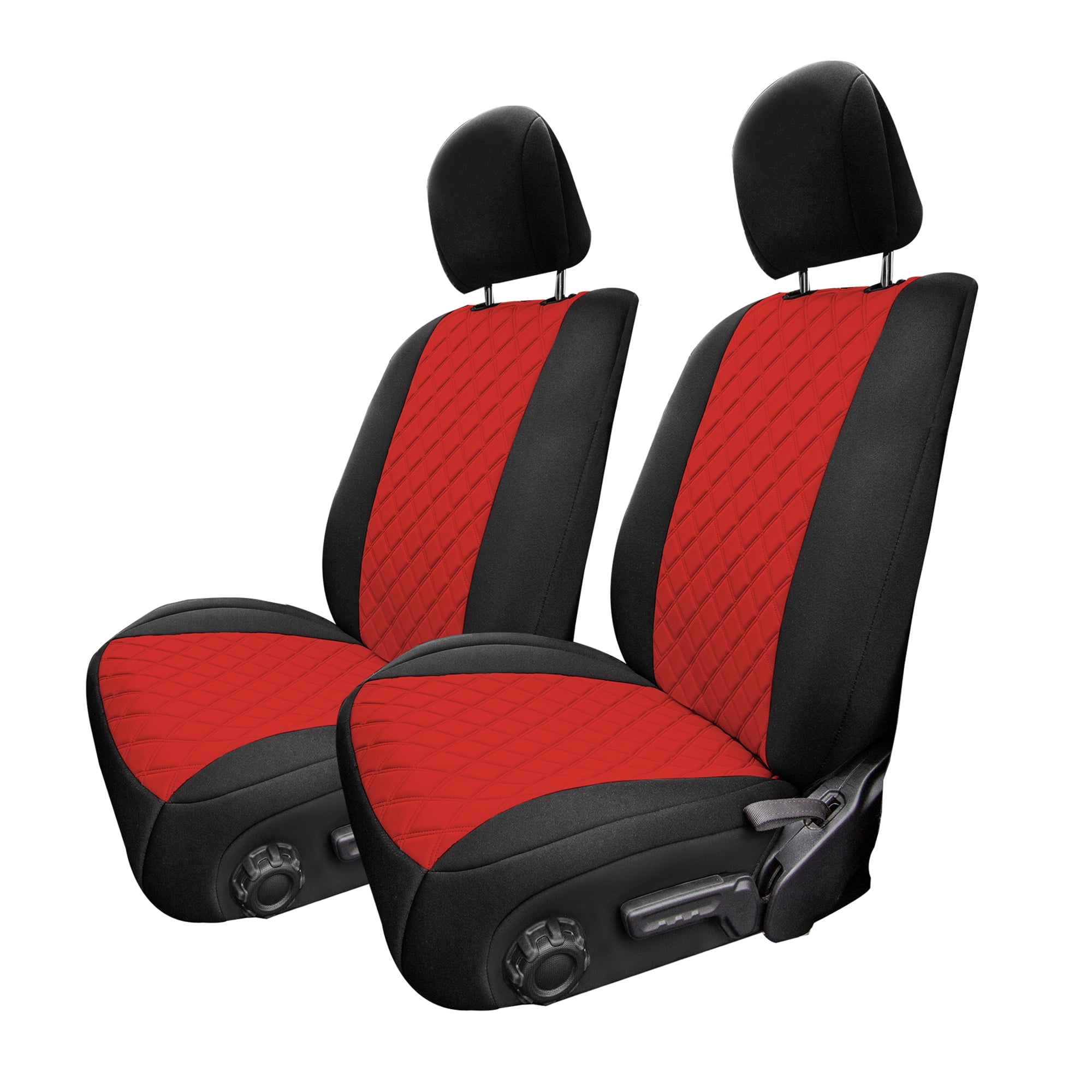 FH Group Neoprene Custom Fit Car Seat Covers for Jeep Wrangler JK 4DR  2018-2023 Front Set - Red 