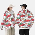 thumbnail image 6 of Daiia Watercolor Red Truck And Fir Tree UPF 50+ Sun Protection Hoodie Jacket Lightweight Long Sleeve Sun Shirt for Women Men with Pocket Hiking Outdoor-X-Large, 6 of 9
