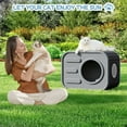 thumbnail image 5 of LOJIAWOWE Indoor-Outdoor Cat House with Cushion, Camera-Inspired Waterproof Resin Pet Shelter for Patio, Garden, Balcony (Black), 5 of 9