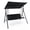Black, variant on Costway 3-Seat Outdoor Patio Swing Chair with Armrests,Adjustable Tilt Canopy & Stand Gray