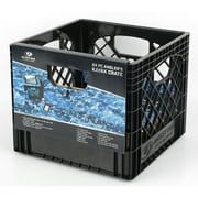 Mossy Oak 24 Piece Kayak Storage Crate with Dry Bag, Fishing Accessories Kit and Rod Holder Milk Crate Blue