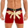 thumbnail image 2 of ZDHoor Mens Xmas Costume Ball Santa Claus Boxer Briefs Velvet Elk Boxers Shorts Underwear Red XL, 2 of 7