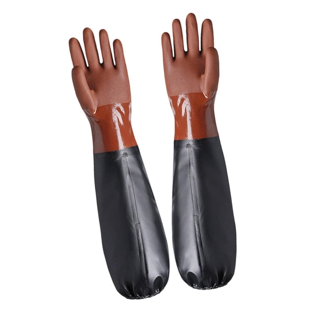 Guantes resistentes a productos químicos de PU grueso con protección para trabajos con ácidos en del lavavajillas.