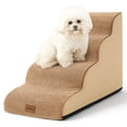 thumbnail image 1 of PetSafe Curved Dog Stairs – Foam Ramp for Small Pets, Non-Slip Ladder for Bed & Sofa with Waterproof Cover, 1 of 5