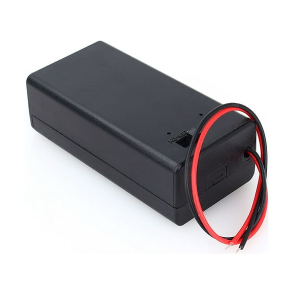 Battery Holder Case, Battery Clip Box 9V Battery Case PP3 Battery Holder Box DC Case Plastic Battery Holder Wire ON OFF Switch, Slide Holders