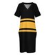thumbnail image 3 of Black & Yellow Power Stripe Loose Pocket Dress Dresses for wedding party luxury dress prom dresses 2025 Party dresses, 3 of 6