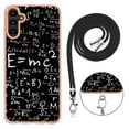 thumbnail image 6 of for Samsung Galaxy A14 5G Crossbody Strap Phone Case, Anti-Fall Pattern Clear Design Transparent Soft & Flexible TPU Drop and Shockproof Protective Cover with Adjustable Nylon Neck Strap, Equation, 6 of 7