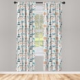 thumbnail image 3 of Ambesonne Paris Curtains, Autumn in France Theme, Pair of 28"x95", Multicolor, 3 of 5