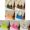 thumbnail image 3 of Women Ladies Summer PVC Clear Purse Shoulder Bag Jelly Bags Underarm Bags Handbags BLACK, 3 of 8