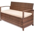 thumbnail image 6 of Barton Outdoor Wicker Storage Deck Box Bench With Cushion - Waterproof, UV Resistant - 45 Gal, 6 of 7