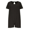 thumbnail image 5 of Summer Rompers for Women Plus Size Jumpsuit Casual Loose Summer Women's Fashion Short Sleeve Crew Neck Waisted Backless Onesie S-2XL, 5 of 8