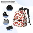 thumbnail image 5 of Haiem Strawberries Lightweight Backpack for School, Classic Basic Water Resistant Casual Daypack for Travel with Bottle Side Pockets, 5 of 8