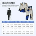 thumbnail image 4 of Honeii Starry White Horse Pattern Mens Pajamas Set,2pcs Men's Lounge Long Sleeve Sleep Shirt and Pajama Bottoms Sleepwear Set,Mens Pjs Sets-XX-Large, 4 of 7