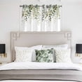 thumbnail image 3 of Sage Green Eucalyptus Leaves Kitchen Curtains Window Panels, Spring Botanical Floral Insulated Window Treatment Curtain, Grommet Curtains for Bedroom/Living Room/Bathroom, 2 Piece 42"Wx54"L, 3 of 8