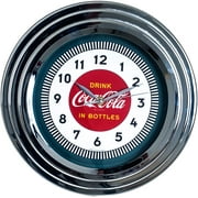 11.75 Coca-Cola Clock with Chrome Finish, 1930s Style