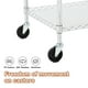 thumbnail image 3 of Carro Utilitario de Cocina, 2 Niveles, Carro de Servicio de Acero Inoxidable con Ruedas y Estante para Lavandería, Garaje, Baño, 3 of 7