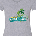 thumbnail image 4 of Inktastic Vero Beach Florida Vacation Women's V-Neck T-Shirt, 4 of 5