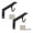 Black, variant on Heavy Duty Closet Shelf and Rod Brackets 2Pcs - Wall Mounted Shelf Supports with Hook Rod Holder for Closet Wardrobe Curtain, Durable Iron Bracket for Clothes Hanger Pole and Shelving Support