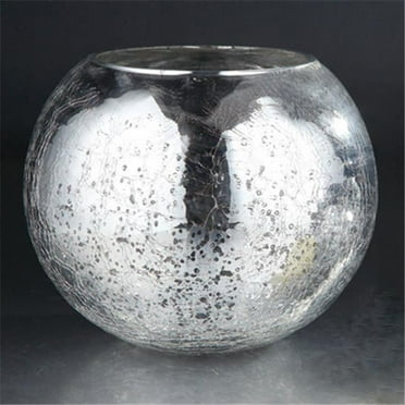 Diamond Star 45007 8.5 x 10 in. Glass Vase, Silver
