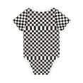thumbnail image 5 of Balery Black and White Checkerboard Pattern Baby Climbing Clothes Infant Bodysuit Cute Infant Bodysuit Baby Romper-2 Years, 5 of 7