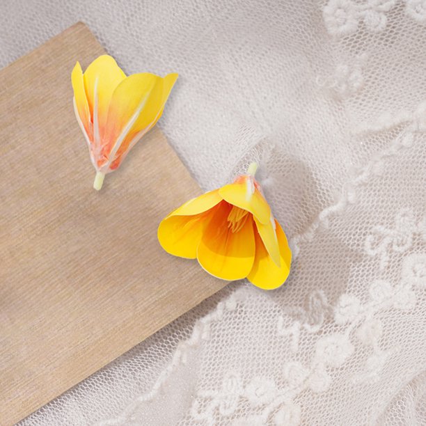Cabeza de flor de simulación de plástico, decoración de cabeza de flor, bricolaje, hecho a mano, material de flor falsa, decoración de flores de simulación
