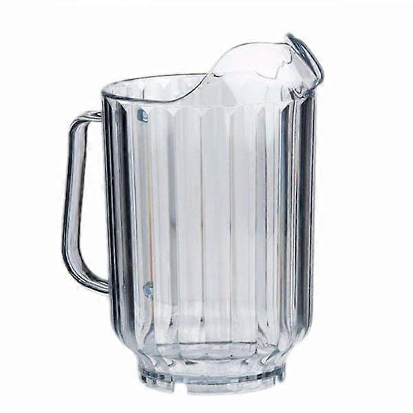Pitcher, Ø 13 cm, H: 21 cm, for a filling volume of 1.5 liters, beer mug, lemonade carafe, water carafe, plastic carafe, transparent