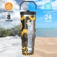 thumbnail image 4 of Sunflower Gifts Cup for Women Girls, 30oz Tumbler with Top Handle and Flip Straw, Stainless Steel Insulated Mug Water Bottle, Sun Flowers Floral Lover Birthday Gift Idea for Him Her, 4 of 6