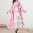 thumbnail image 2 of VOGUES Renaissance Costume Women Court-Style Princess Dress Pink L Festival Outfits For Women, 2 of 4