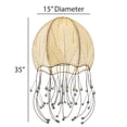 thumbnail image 3 of Eangee Home Design Jellyfish Pendant, Shade Made Of Cocoa Leaves, 15x15x35 Inches, 3 of 4