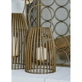 thumbnail image 2 of DecMode 8"W, 12"H Metal Contemporary Candle Lantern, Gold, 1 - Piece, 2 of 7