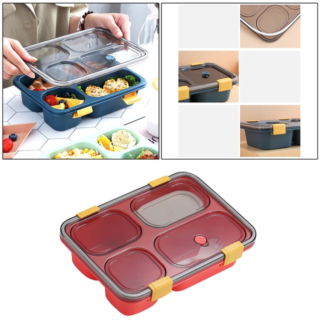 Fiambreras Utensilios de cocina reutilizables Microondas / Congelador / Lavaplatos Recipiente para comidas rojo Soledad Contenedor de almuerzo